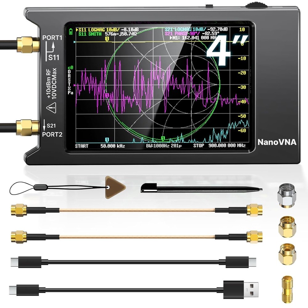 Advanced Antenna Analyzer with Improved Frequency Algorithm and Touch Display