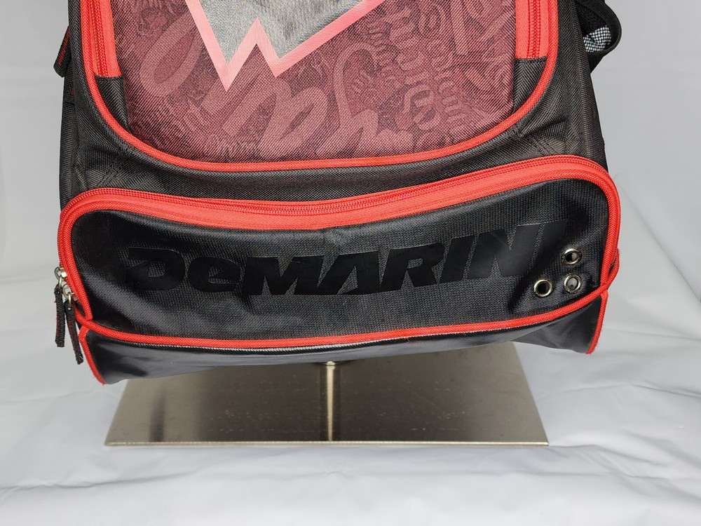DeMarini Baseball Softball Bat Backpack Bag Black Red Insane Dedication
