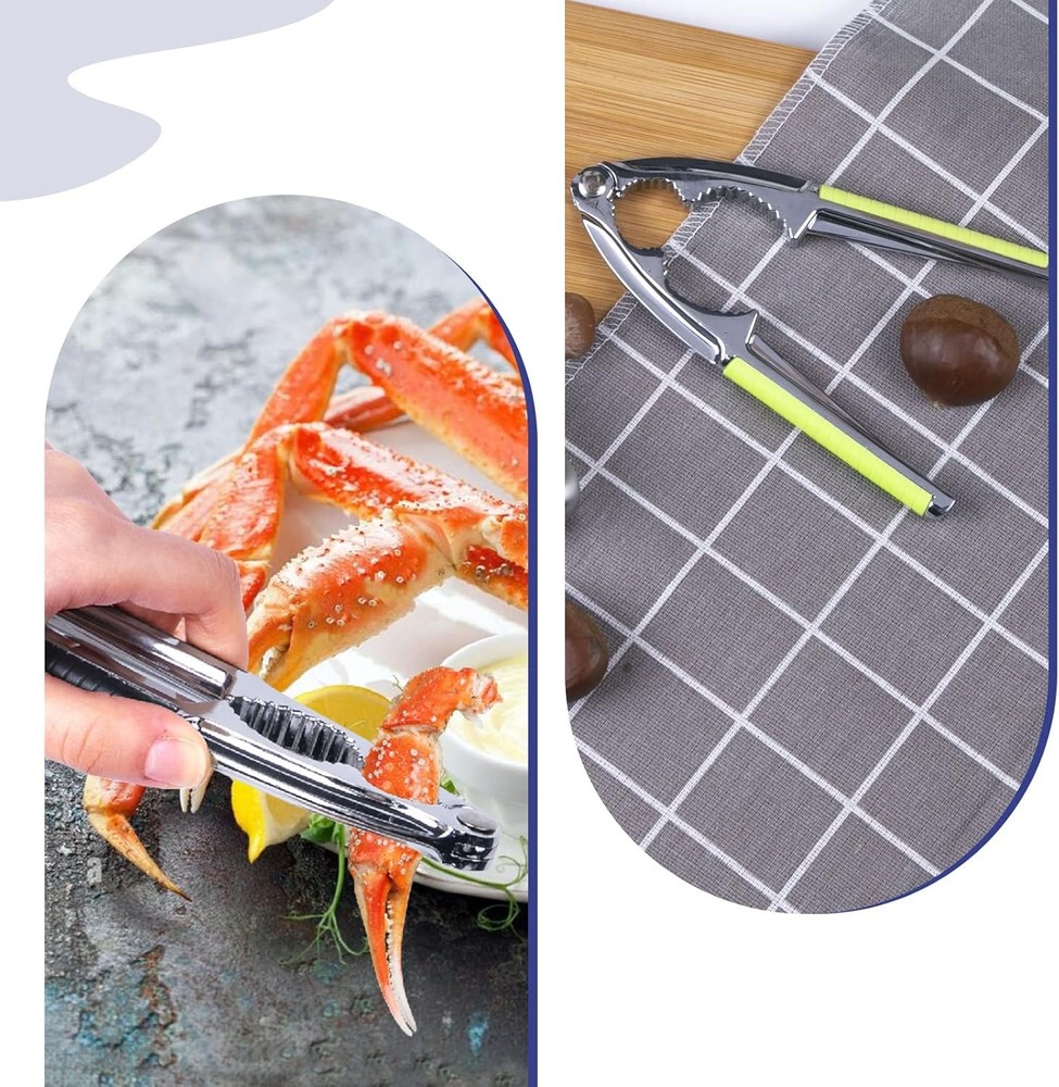 Nut Cracker, Heavy Duty Shell Cracker, Non-slip Handle, For All Nuts & Seafood