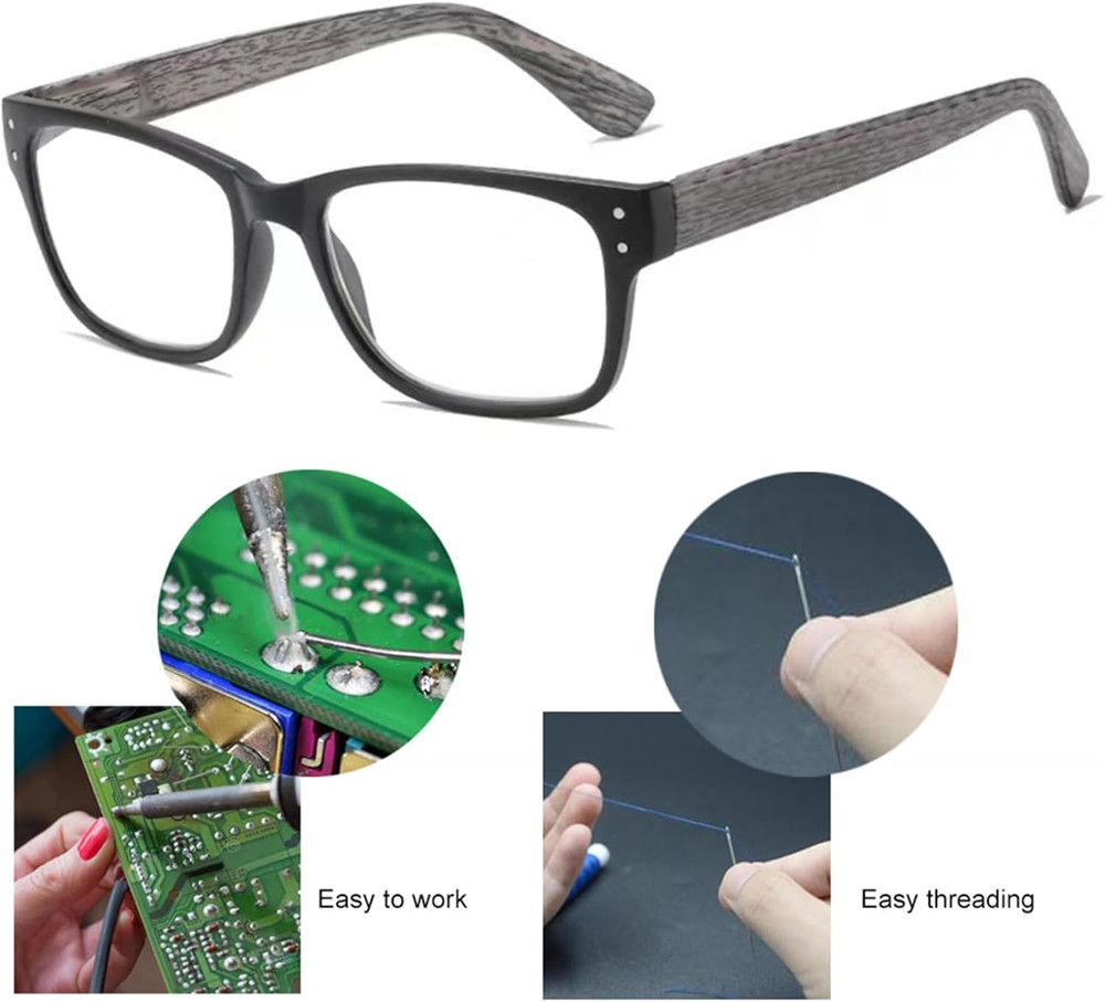 One Reading Power Glasses Readers Adjustable Eyeglasses Auto focus Flex Dial Vis