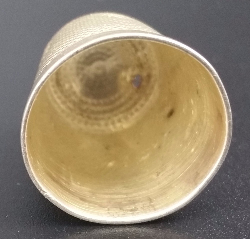 Sterling Silver Thimble, Birmingham Hallmarks, Unknown Maker.