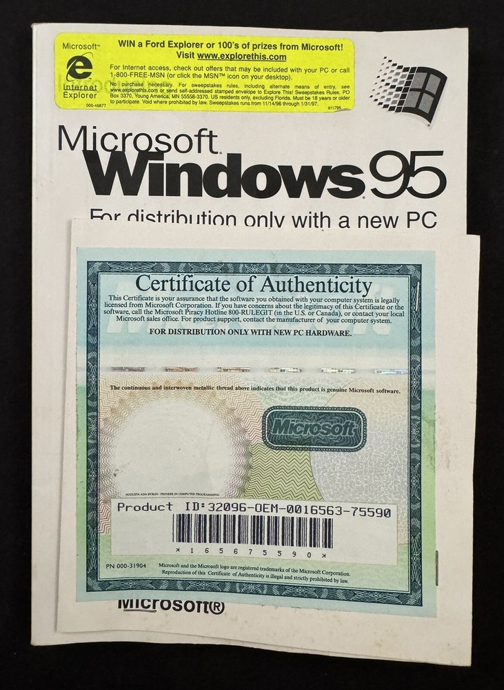 Microsoft Windows 95 Owner's User Operator Manual