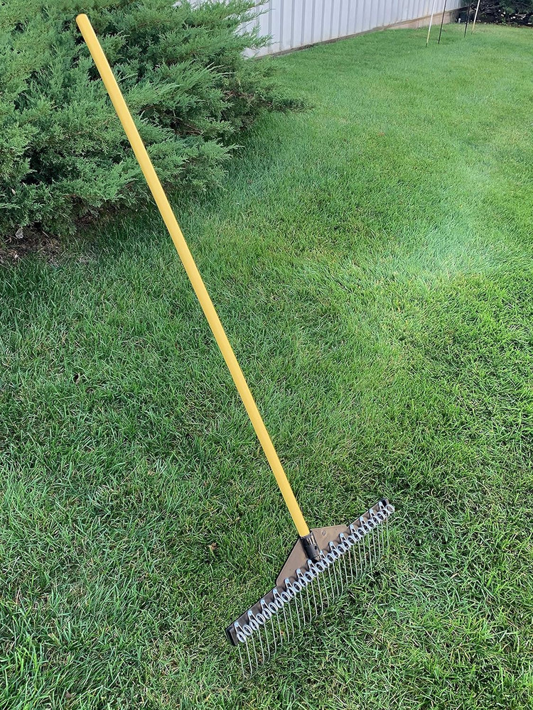 21” Garden Rake for Efficient Lawn & Landscape Cleanup - Precision Tool
