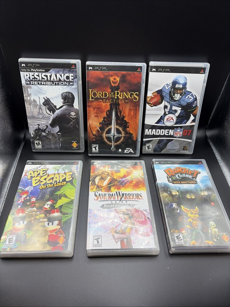 PSP 6 Game Boxes (NO Game)