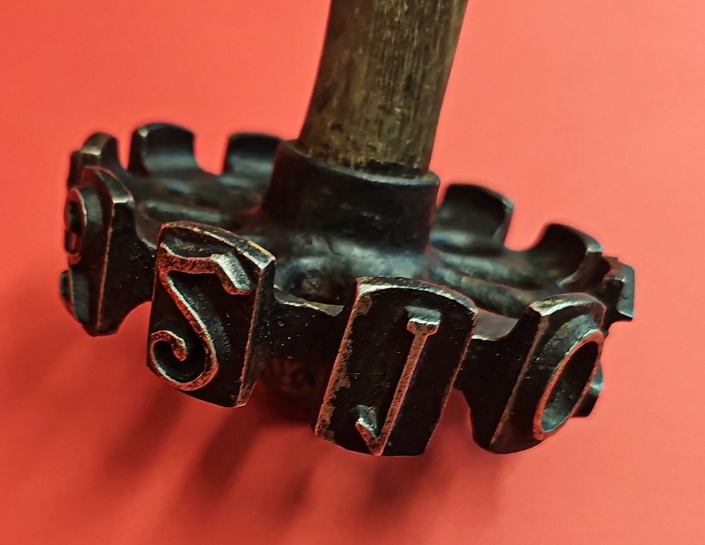 Antic Wood Log Marking Tool Hammer