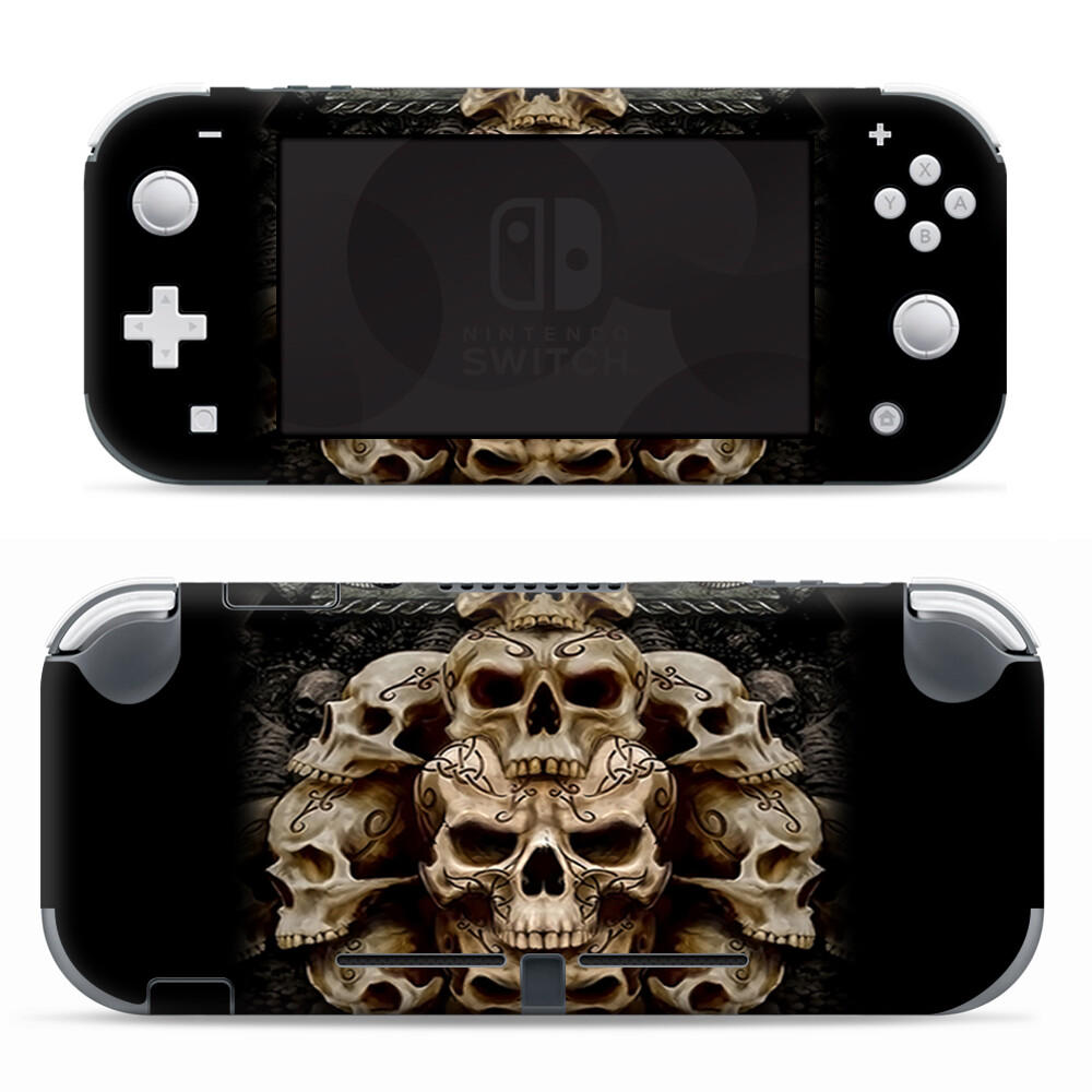 Skins Decals wrap for Nintendo Switch Lite - Wicked Skulls Tattooed