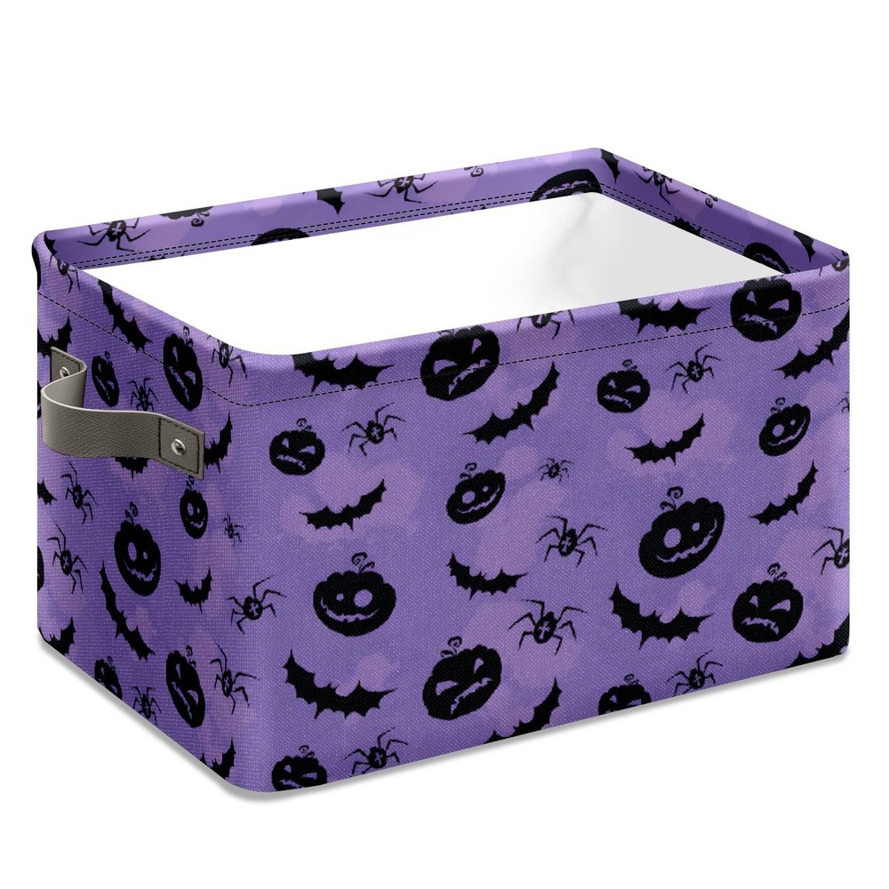 Halloween Bin Ghost Basket Large Foldable Storage Bin Cube Collapsible Organizer