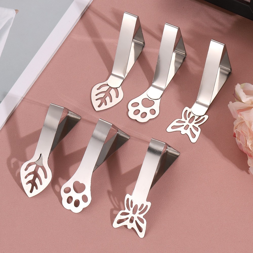 12 Pack Tablecloth Clips, 2.95"x1.77" Claw Shape Holder Clips, Silver
