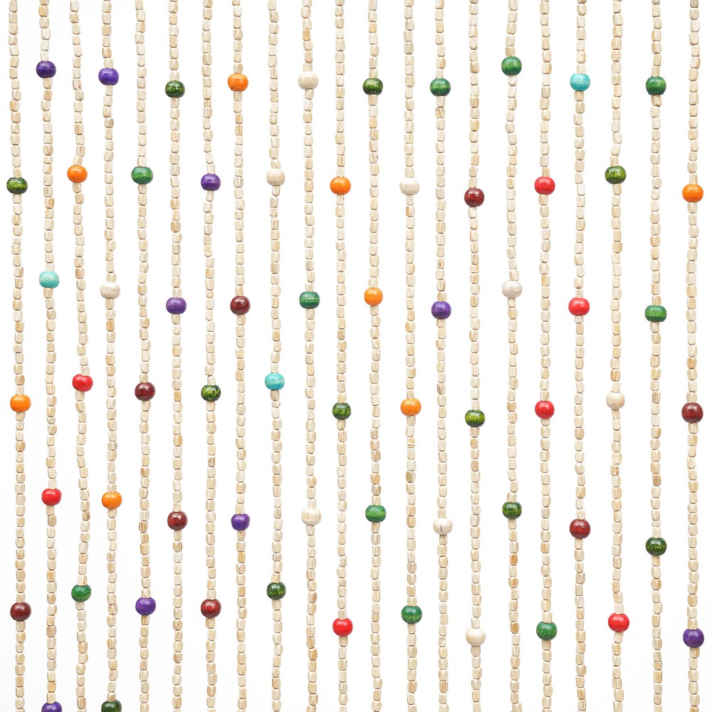 Natural Bamboo Beaded Curtain Colorful Boho Bamboo Beaded Window Doors Divider