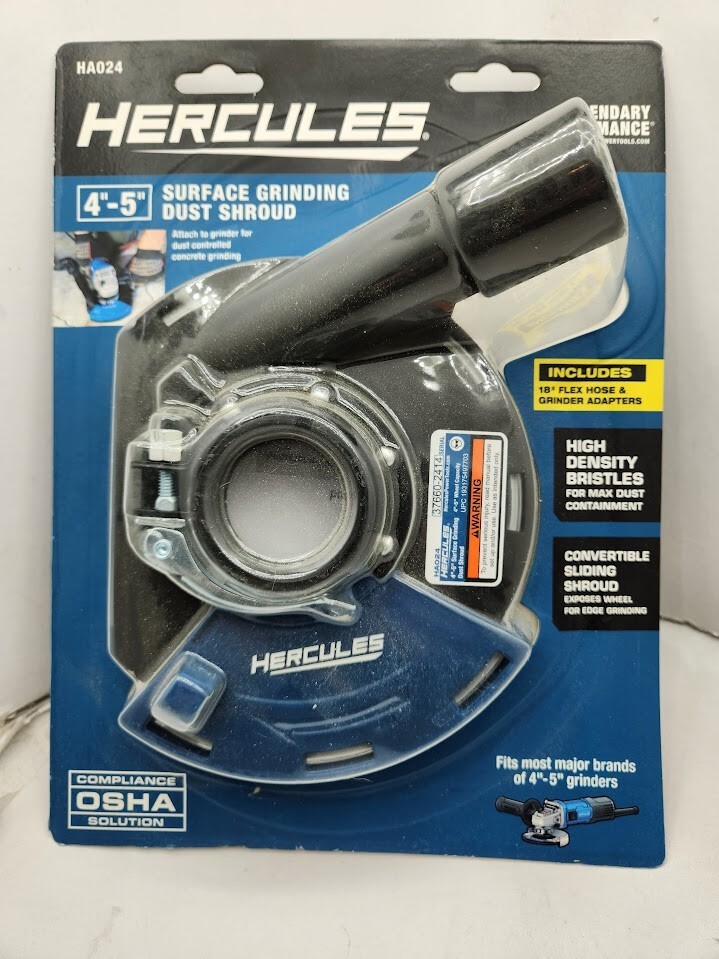 4"-5"Universal surface grinding dust shroud,Includes 18" flex hose