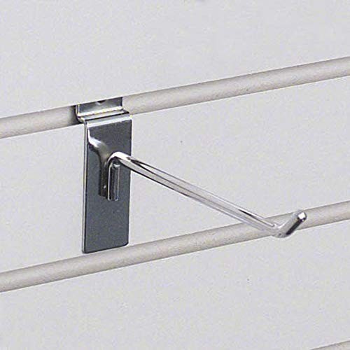 HUBERT Slatwall Hook, 6" Chrome