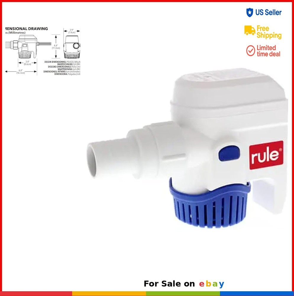 Automatic Submersible Bilge Pump 12V 1100 GPH with Auto Sense Intelligence