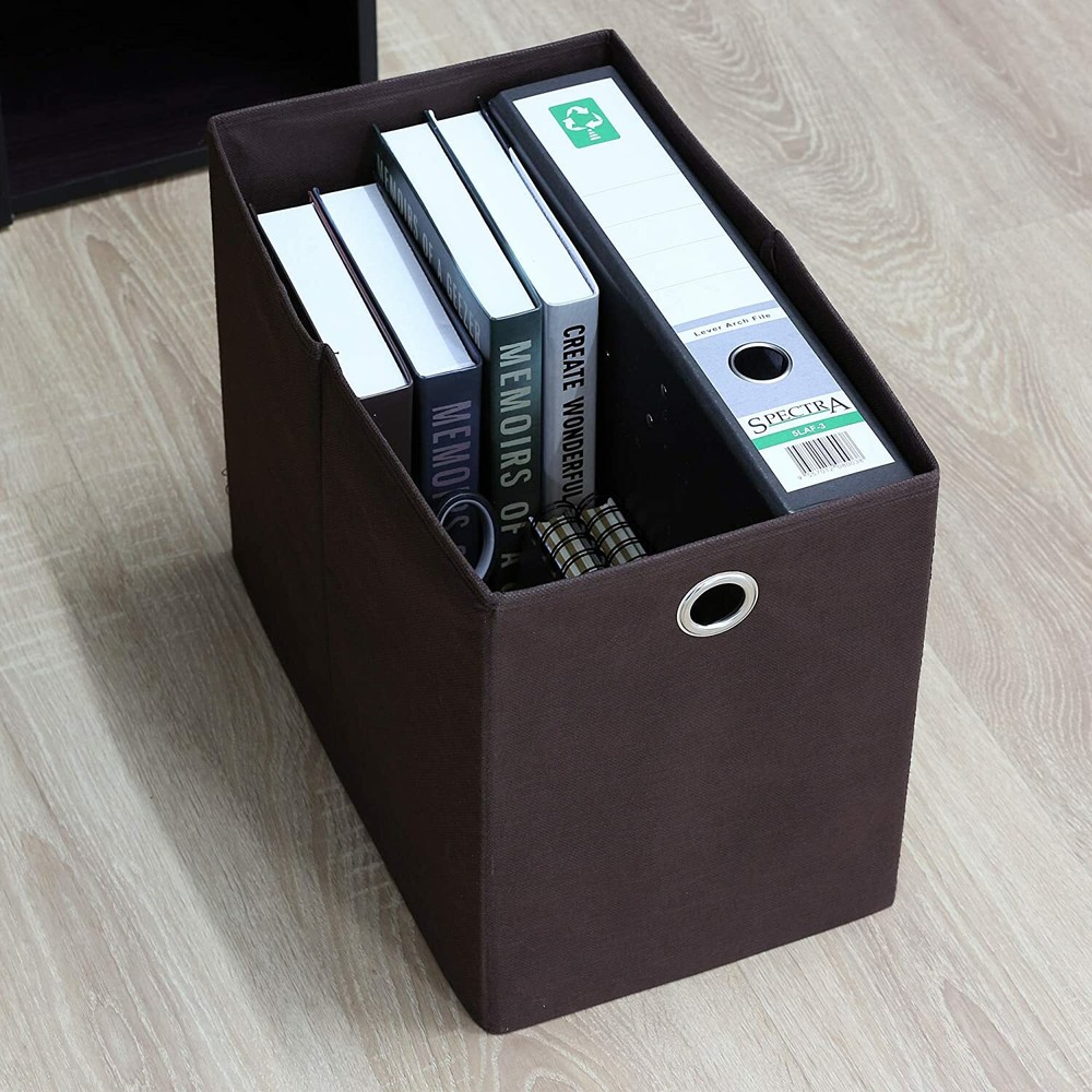 Espresso Brown Student Desk Storage Bin Laptop Computer Table Office Workstation