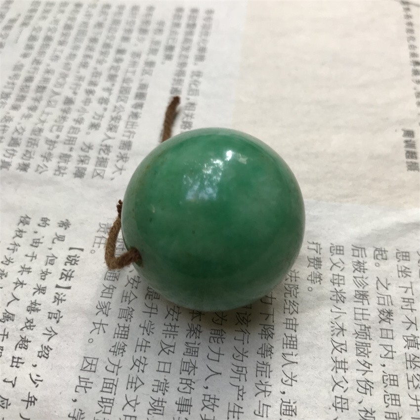 30mm Ancient Burmese Jadeite Green Beads Buddhist Beads