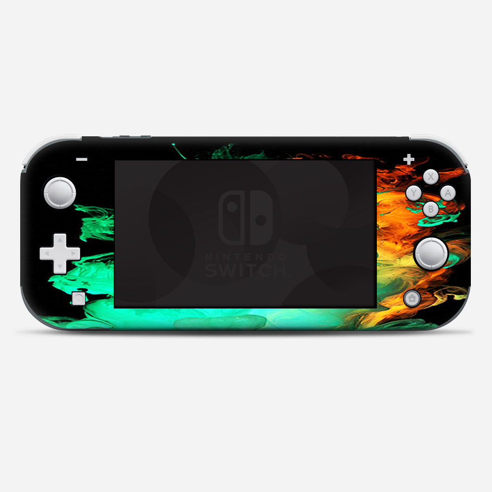 Skins Decals wrap for Nintendo Switch Lite - Orange Green Smoke