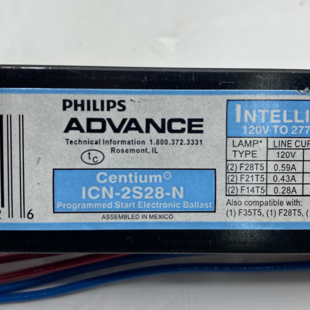 Philips Advance Centium ICN-2S28-N Programmed Start Electronic Ballast