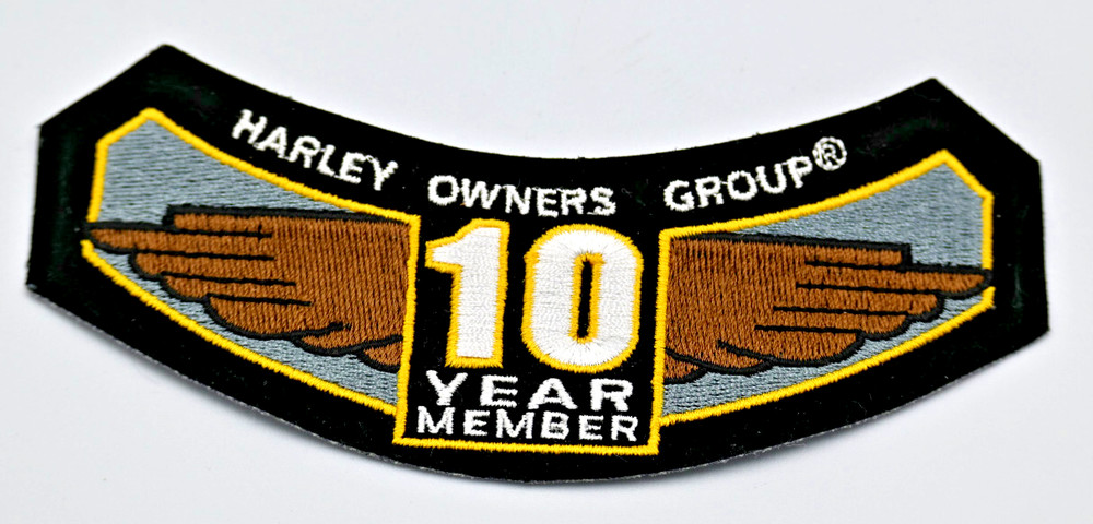Harley Davidson HOG Owners Group Winged 10 Year Member Patch