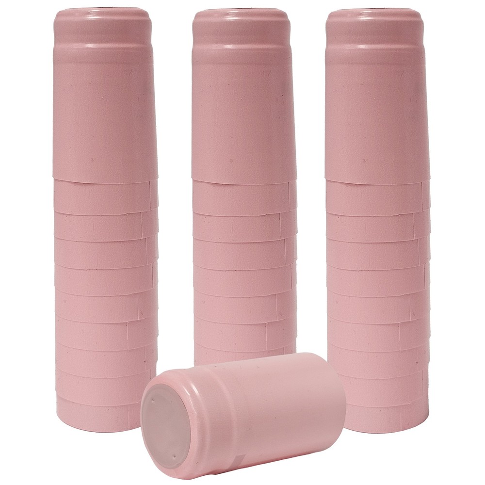 Home Brew Ohio Light Pink PVC Shrink Capsules-30 Per Bag