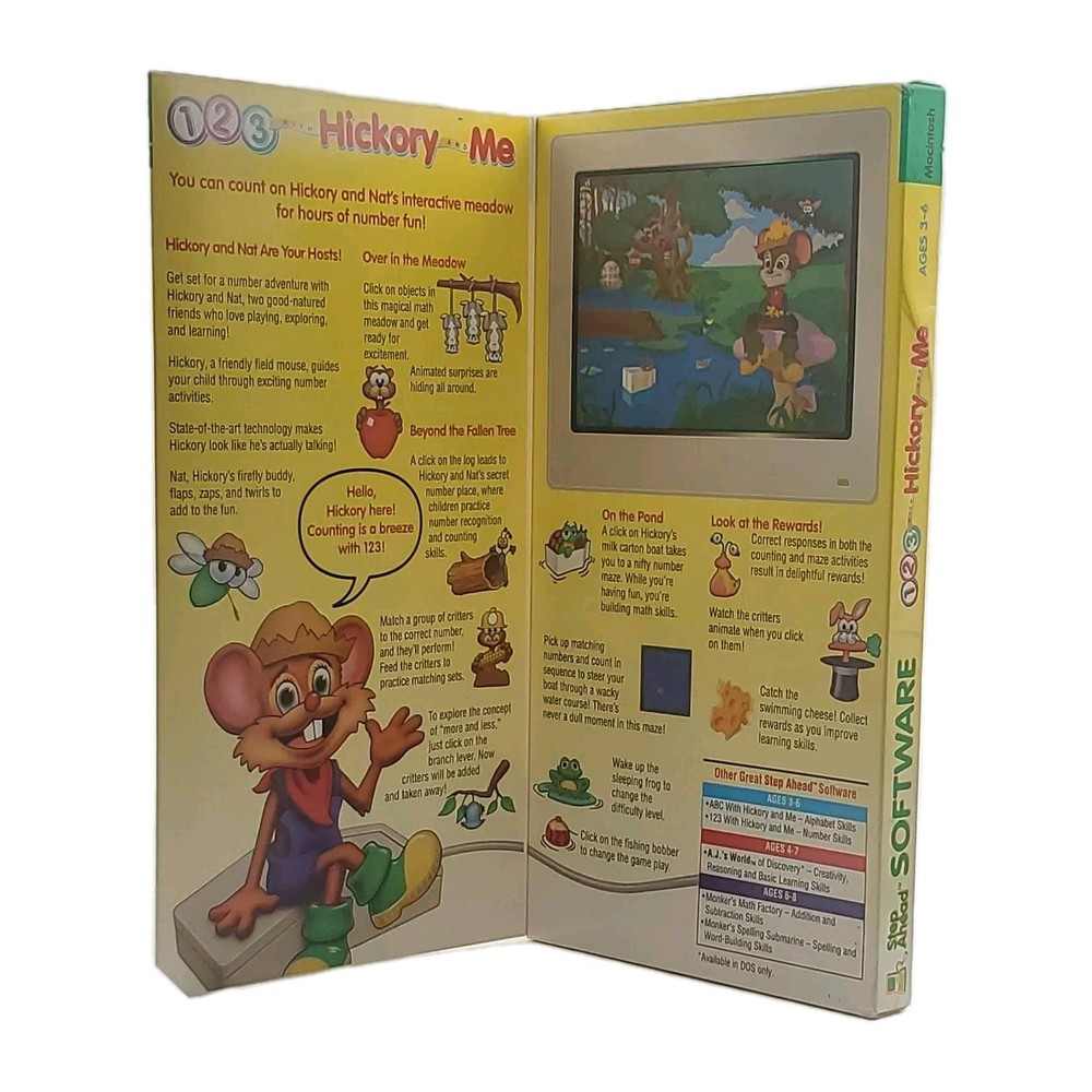 1994 Unopened 123 with Hickory and Me Macintosh Interactive Educational Software