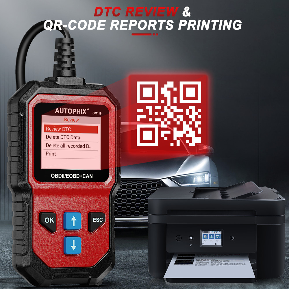 AUTOPHIX OM119 Check Engine Light OBD2 Scanner Diagnostic Tool Code Reader Car