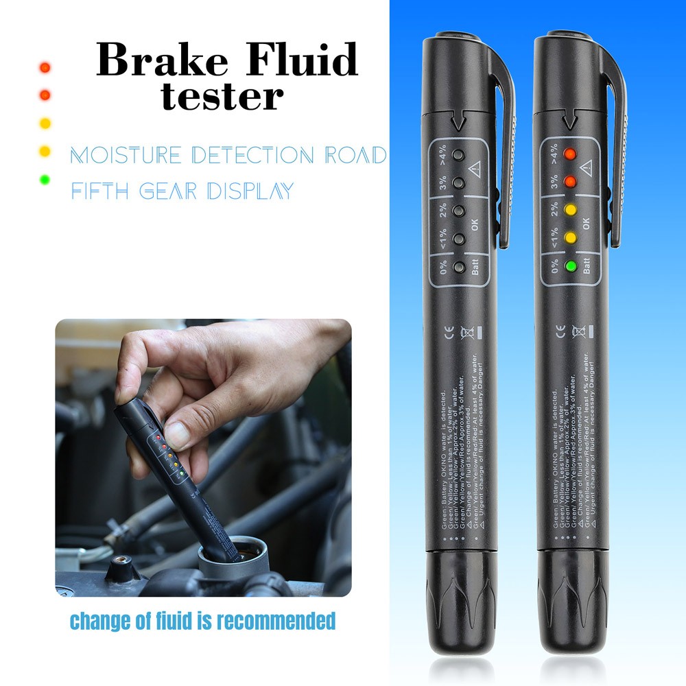 Brake Fluid Tester Pen 5 LED Mini Indicator For Car Auto Diagnostic Testing Tool