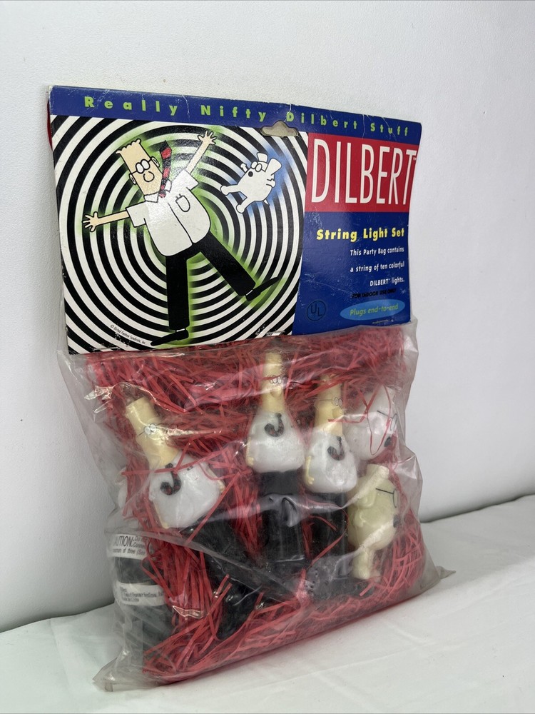 Dilbert & Dogbert Christmas String Light Set Sealed 12' Long United Features