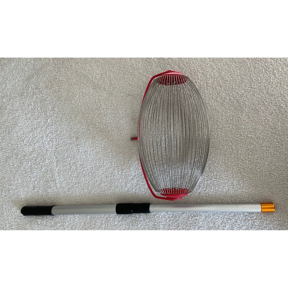 Rolling Nut Gatherer Harvester Tool with Telescopic Handle for Pecans Acorns