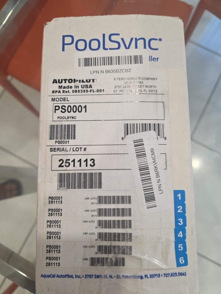 AquaCal PS0001 PoolSync WiFi Controller, for Heat Pump / ChlorSync Chlorinator