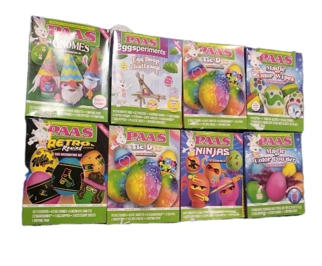 PAAS Easter Egg Decorating  Craft & Activity Kits Bundle Of 8