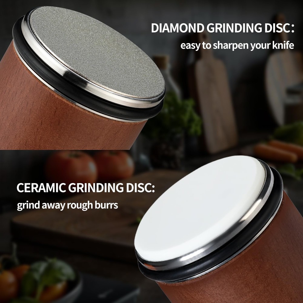 Rolling Knife Sharpener, Knife Sharpener Roller with Diamond and Ceramic, Pro...