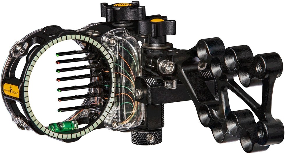 Trophy Ridge React Pro 7 Pin Archery Bow Sight - Tool Less Windage and Elevat...
