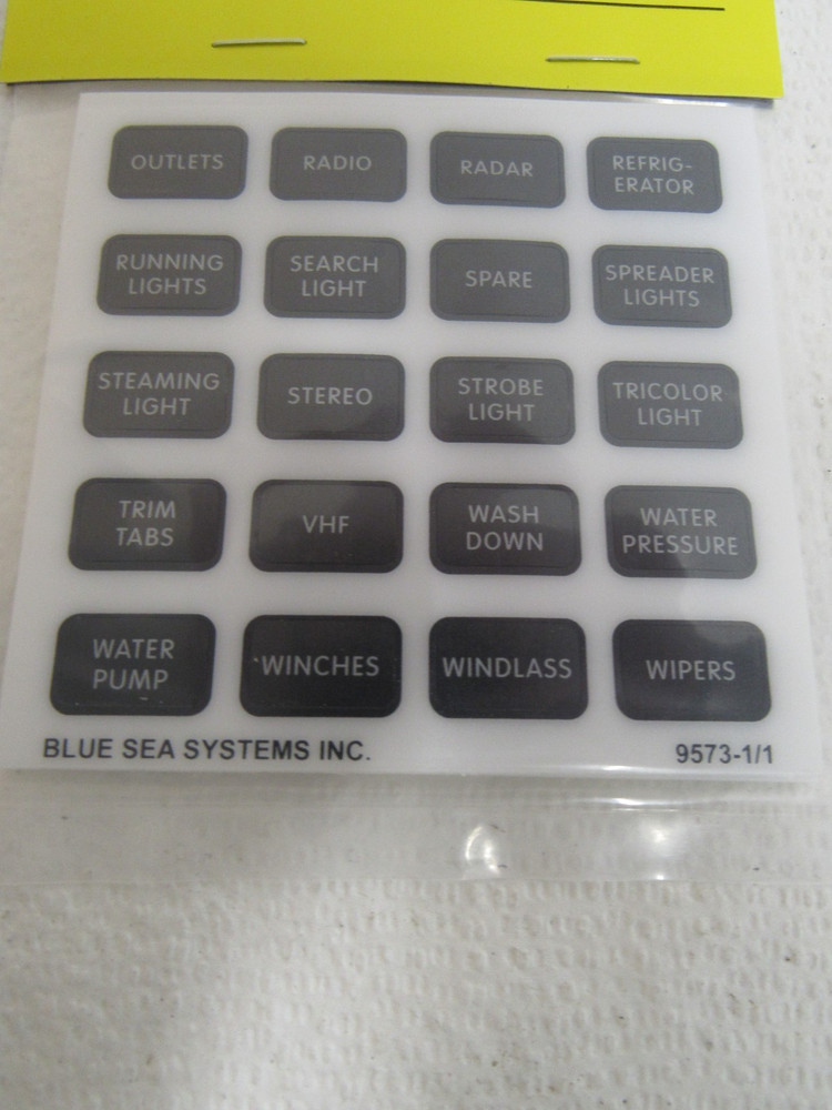 Blue Sea 8214 Black Small Format Labes 60 DC Basic Water-Resistant