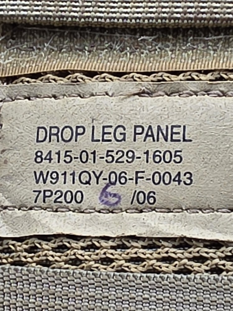 Eagle Industries Khaki Drop Leg Panel SFLCS Special Forces Load Carriage