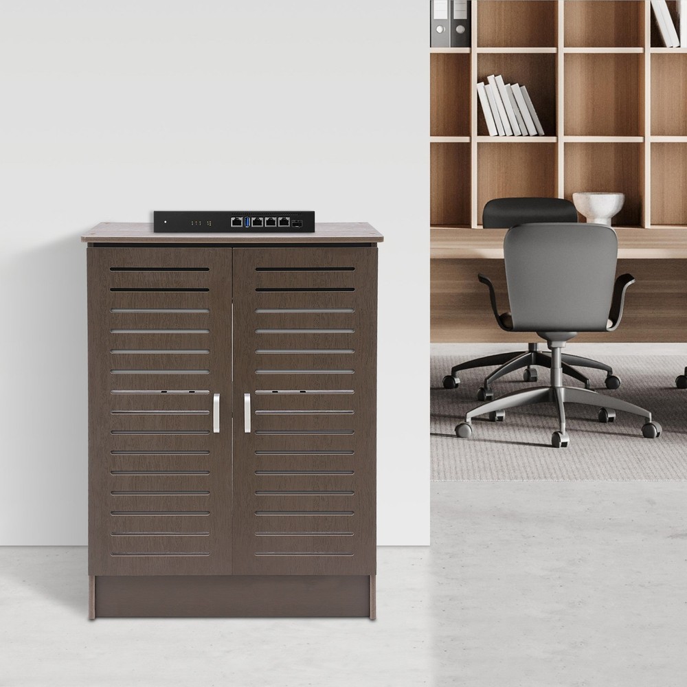 WiFi Router Storage Cabinet Floor Standing Router Power Strip Decorative Box