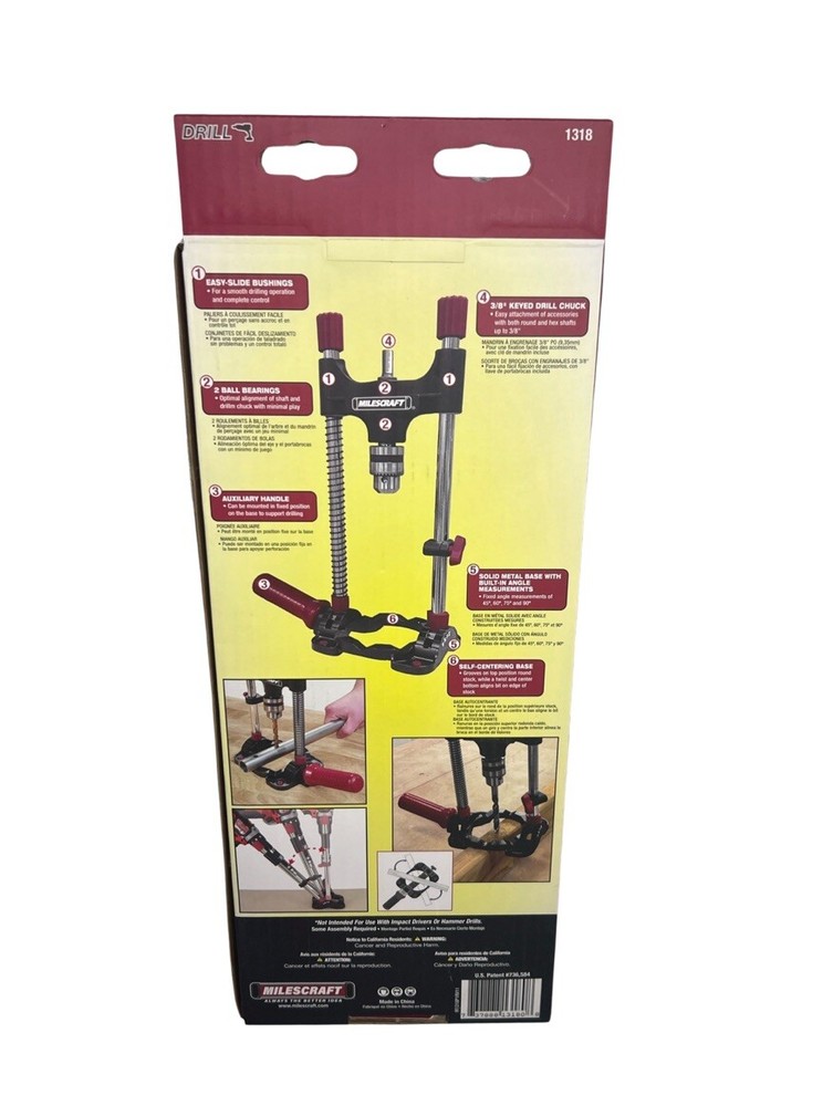 Milescraft 1318 DrillMate Portable Drill Guide - Drill Guide Attachment - NEW
