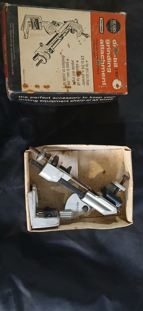 VINTAGE CRAFTSMAN DRILL BIT SHARPENER GRINDER GRINDING ATTACHMENT