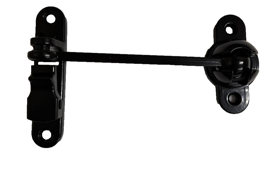 RV Ball Socket Door Holdback 6" Black Power Coated Aluminum Cargo Trailer