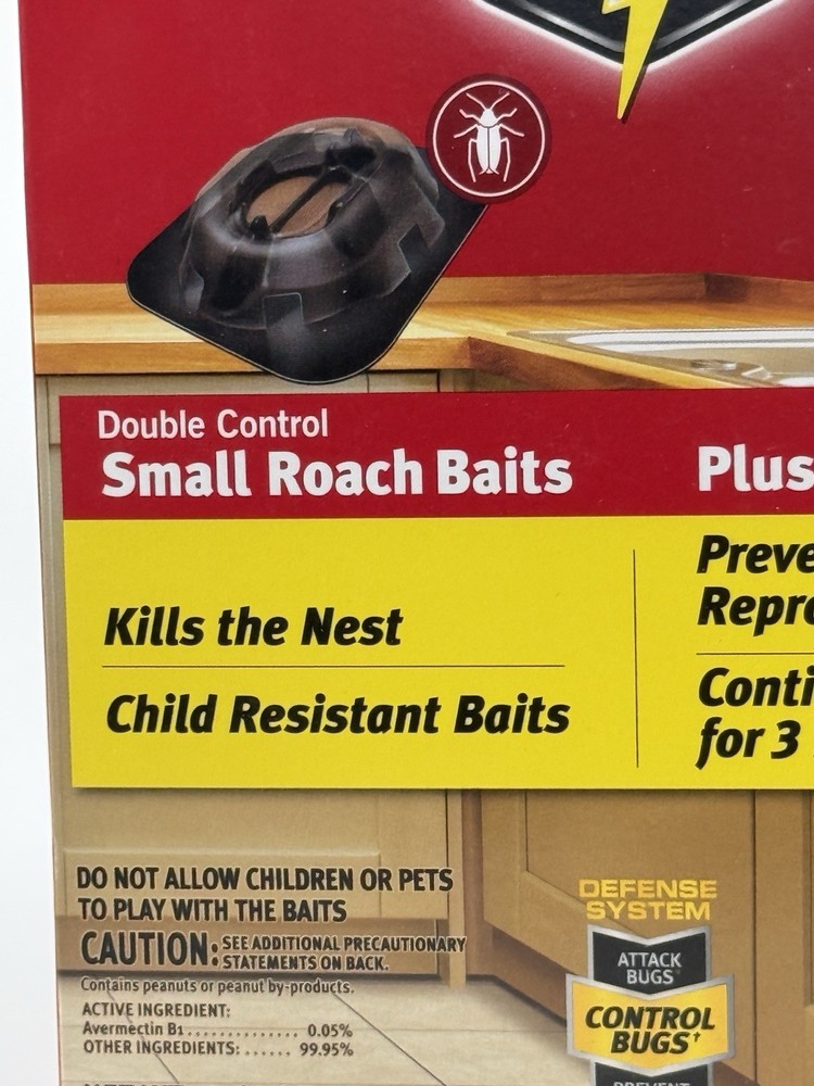 2 RAID Small Roach Baits (12) + Egg Stoppers (3) NIB