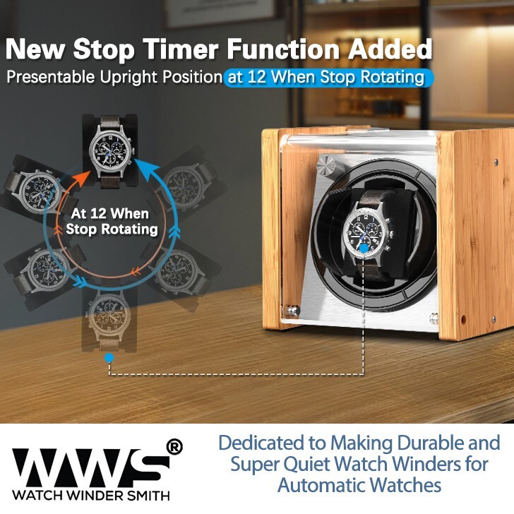 Single Watch Winder for Extra Large to Small Automatic Watches Display Box