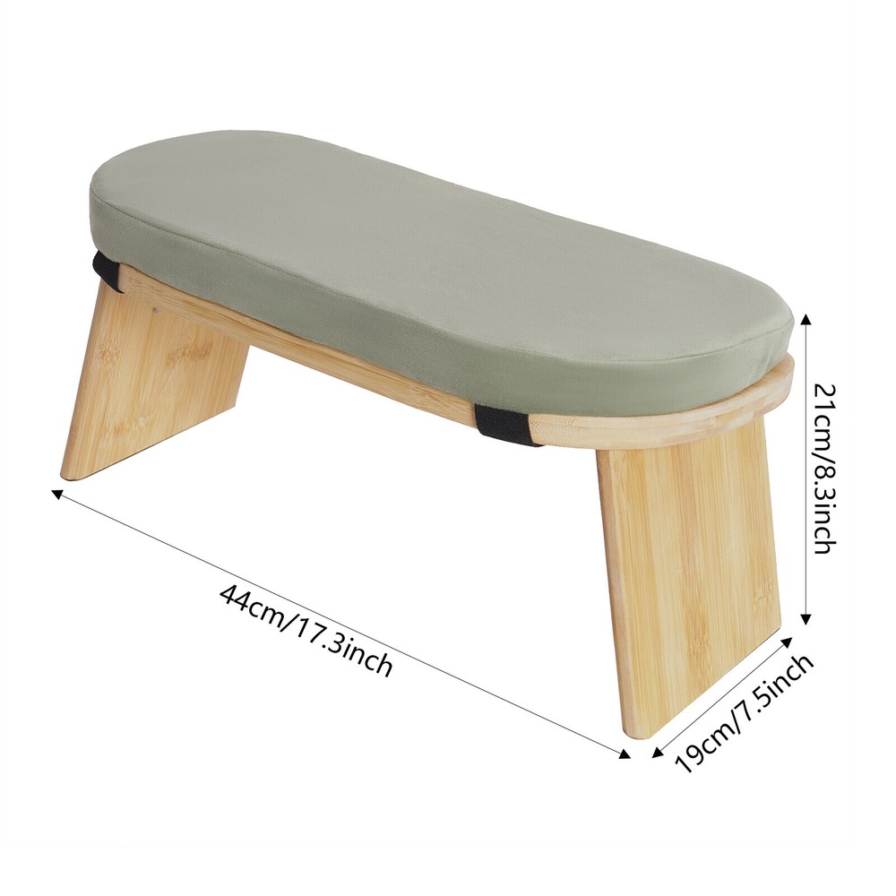 Foldable&Ergonomic Meditation Stool Foldable Kneeling Meditation Bench w/Cushion