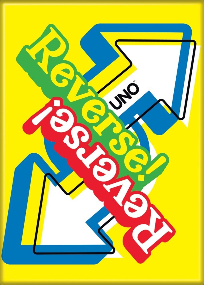 ATA-BOY MATTELL REVERSE! REVERSE! UNO MAGNET 2.5” X 3.5” NEW
