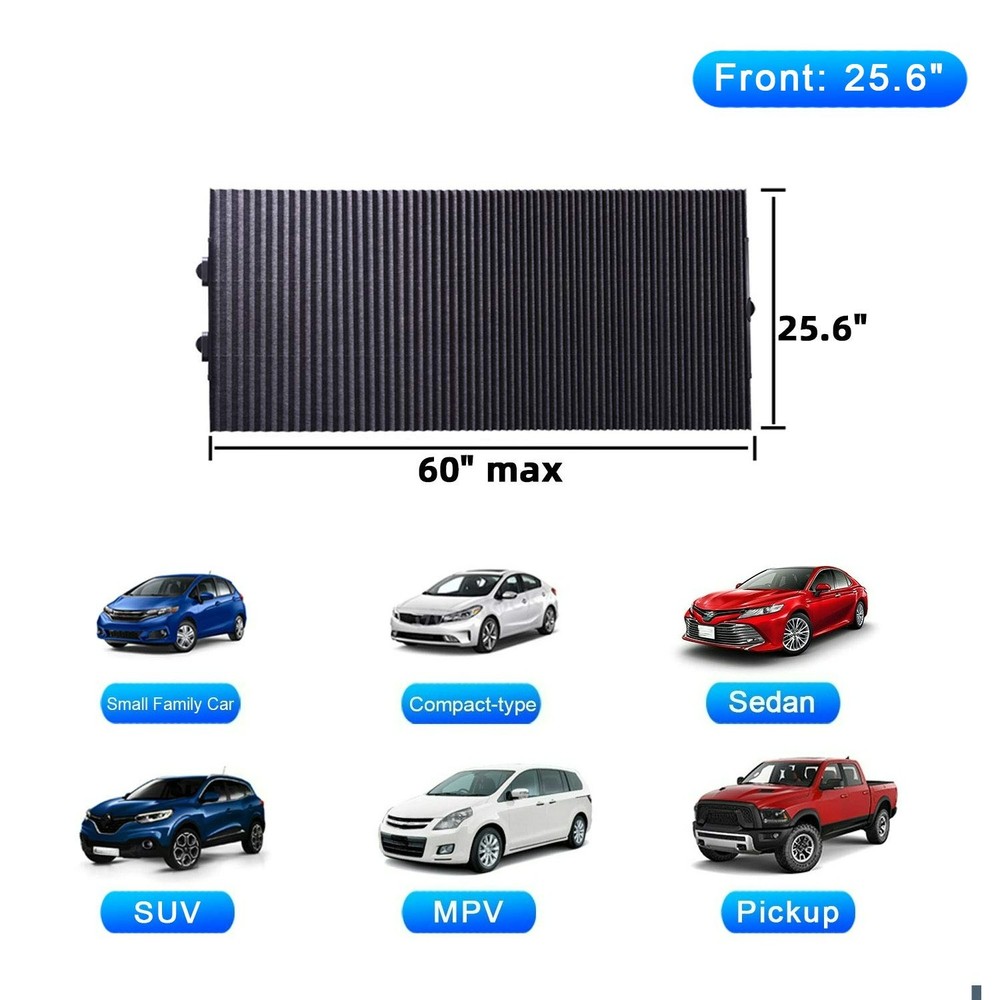Car Retractable Windshield Sun Shade Visor SUV Front Window Folding Block Cover