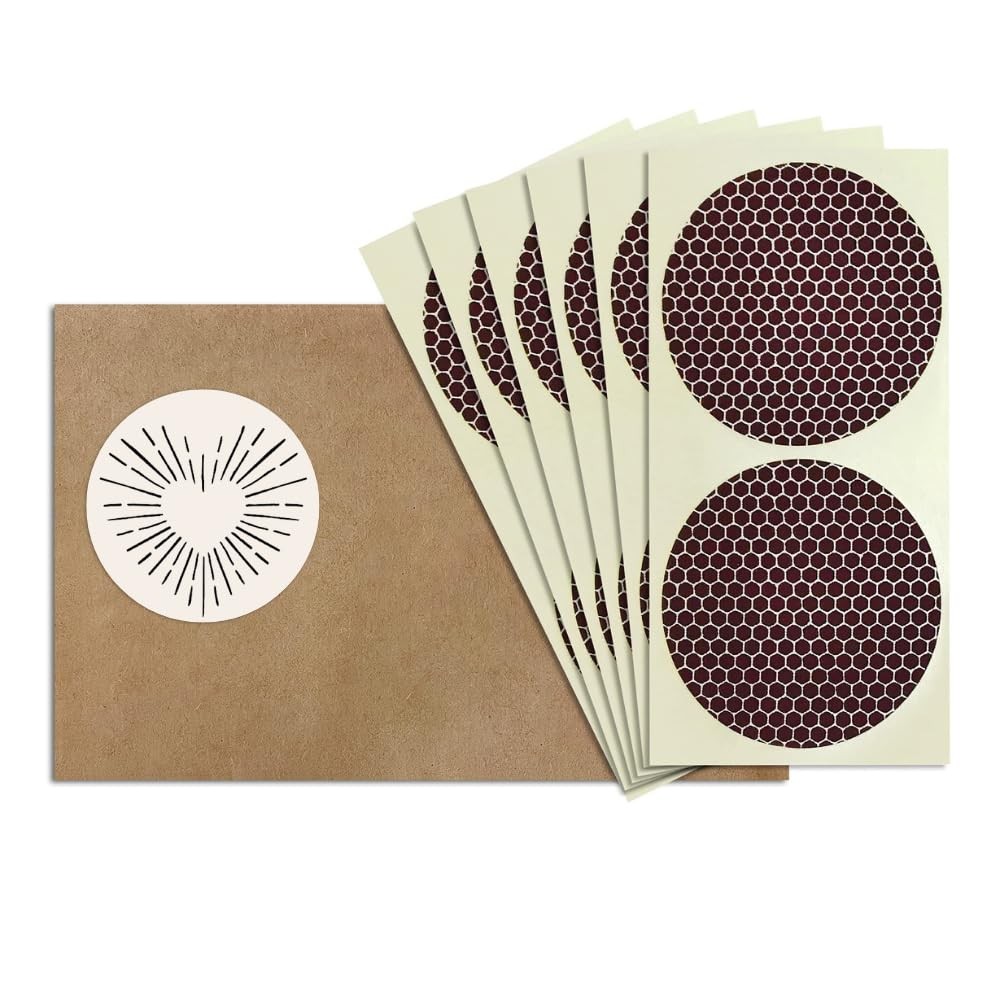 2” Circle Match Striker Stickers – 12 Pieces | Bumble/Dotted Pattern Match St...