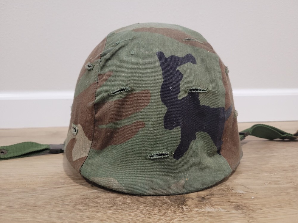 Camo Vintage Military Helmet Adjustable Size