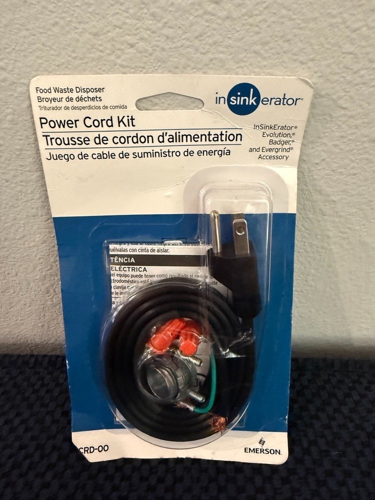 New InSinkErator/Emerson CRD-00 Power Cord Kit