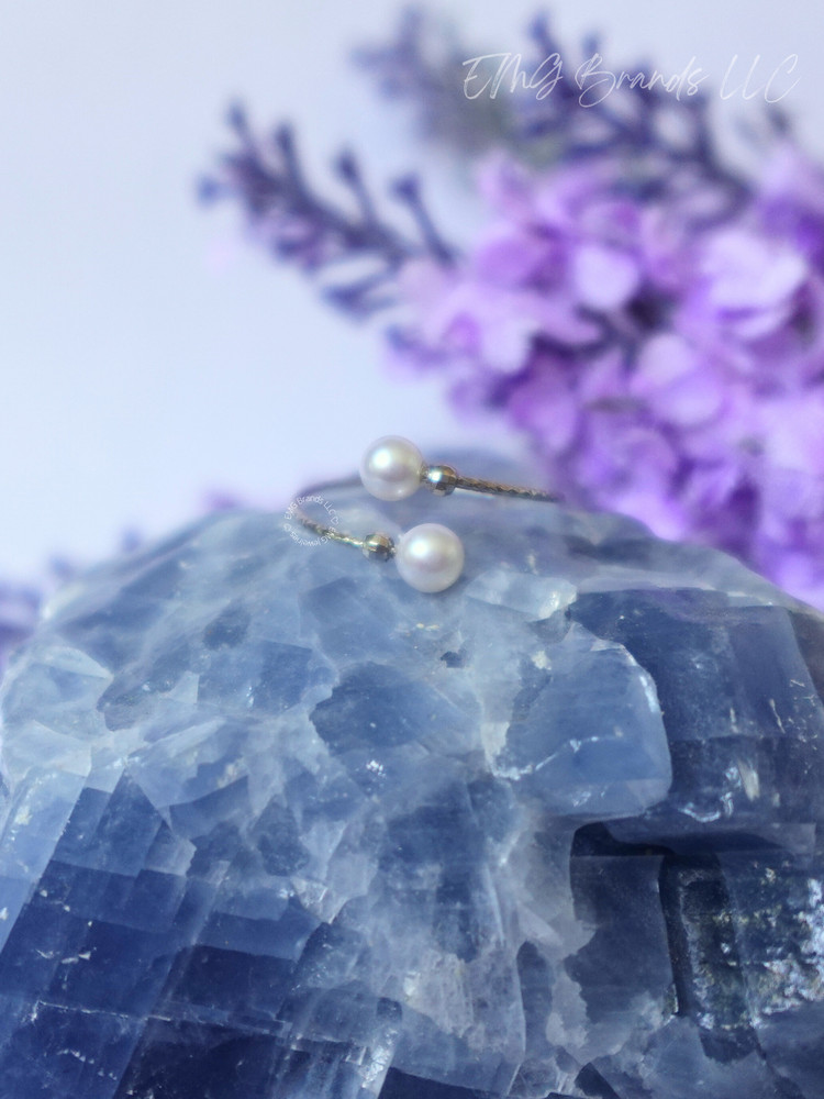 Double Akoya Bypass Pearl Ring