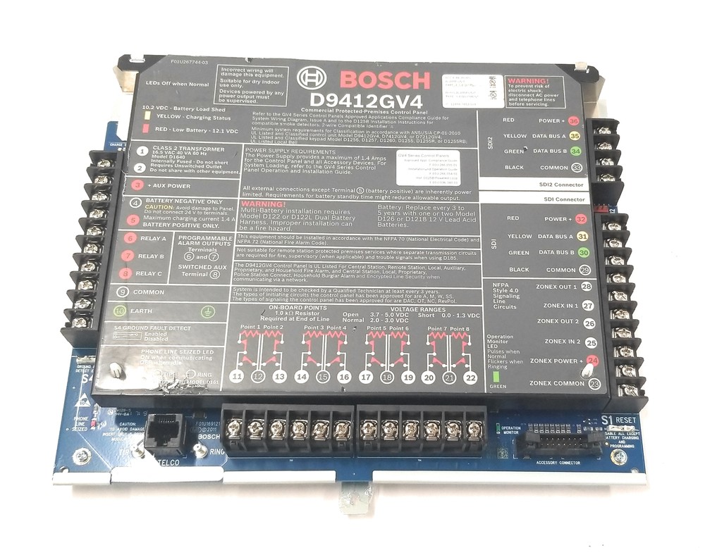 Bosch D9412GV4 Protected-Premises Control Commercial Security Panel Board