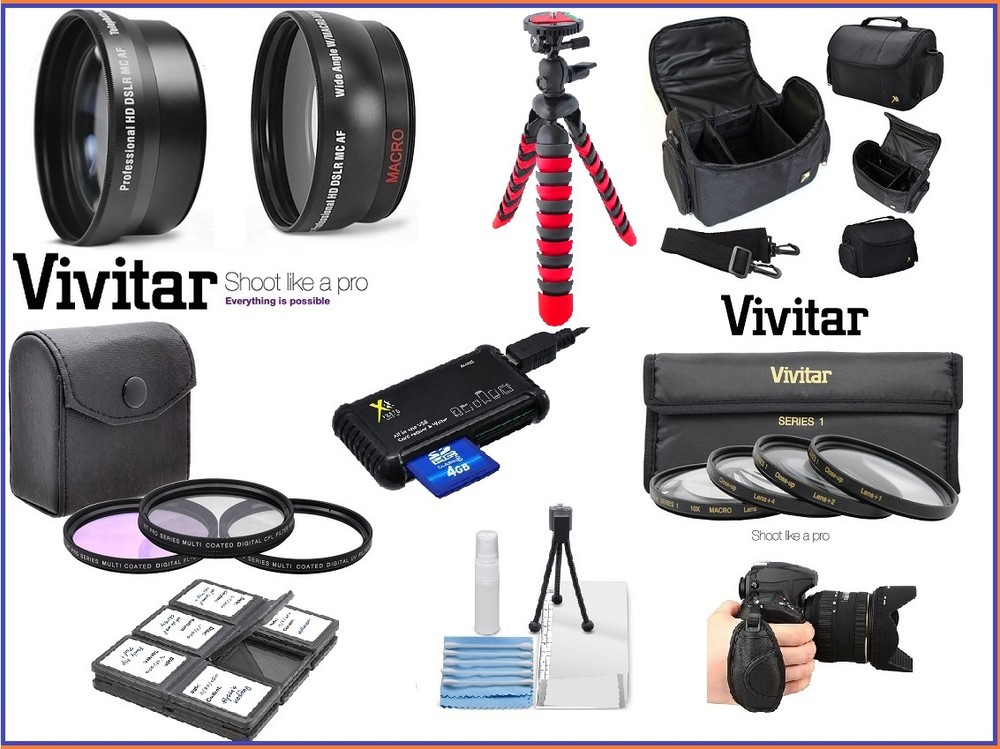 Super Hi Def Deluxe Accessory Bundle (Lens/Filter/Case & More) For Pentax K-S2