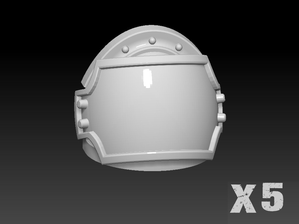 Shoulder Pads Basic Command Studs  (x5) - compatible w 40k space marine