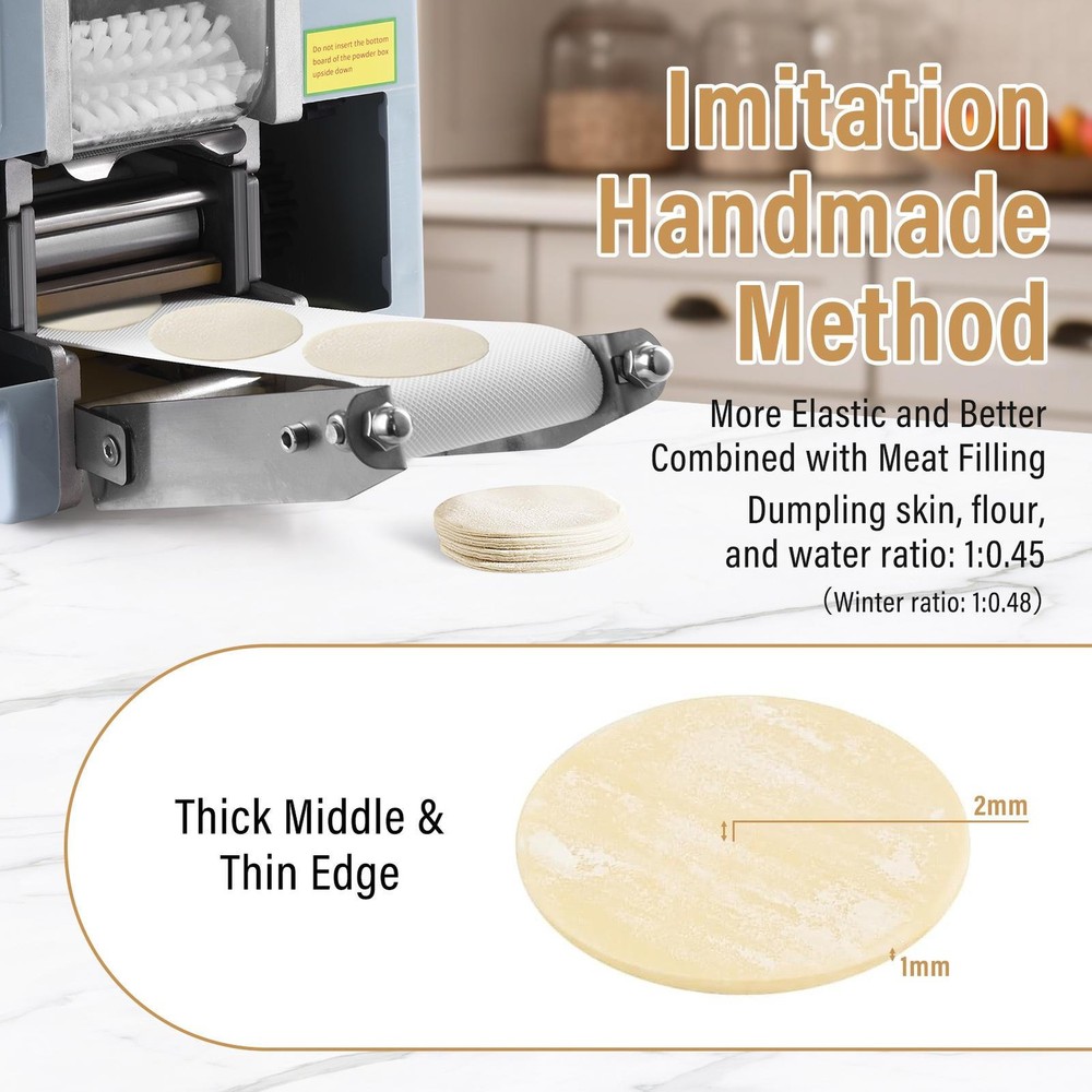 110V Dumpling Wrapper Maker 50-60 Pieces/Min Automatic Dumpling Skin Machine